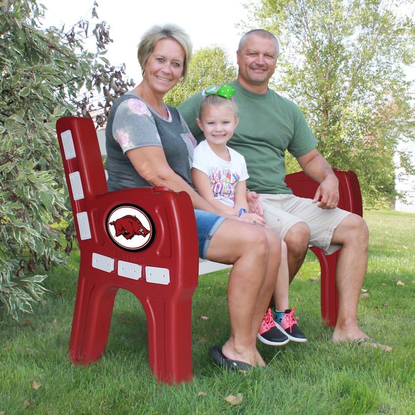 Arkansas Razorbacks Park Bench