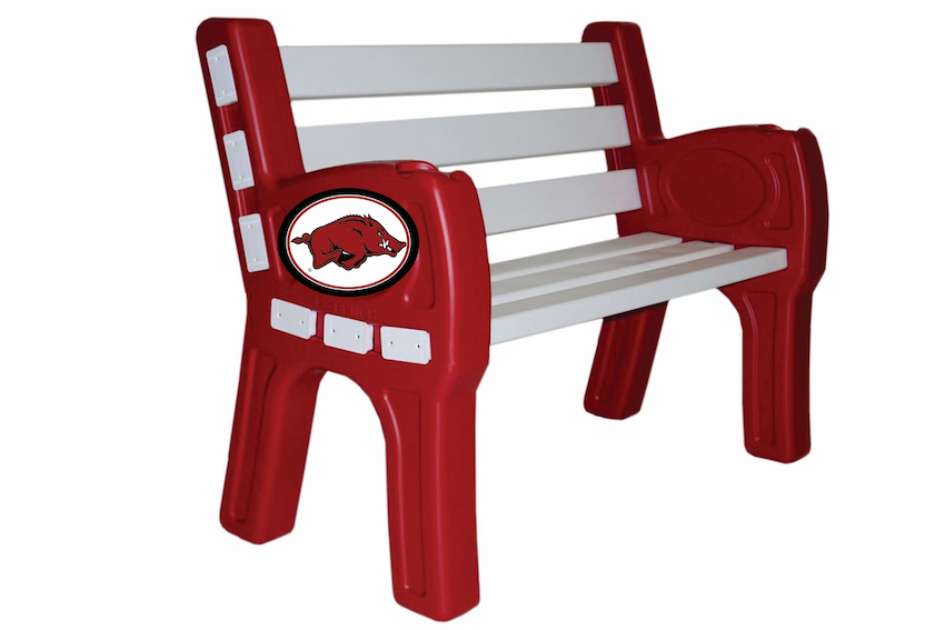 Arkansas Razorbacks Park Bench