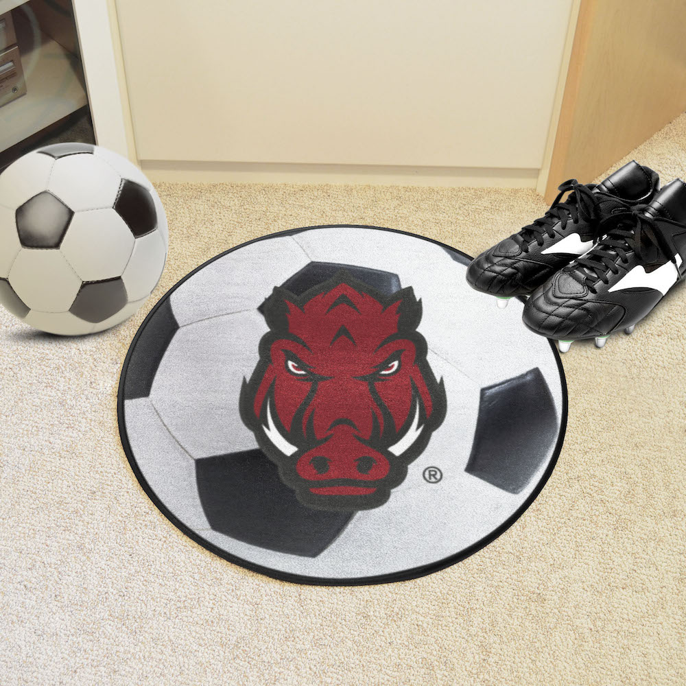 Arkansas Razorbacks SOCCER BALL Mat - Alt Logo