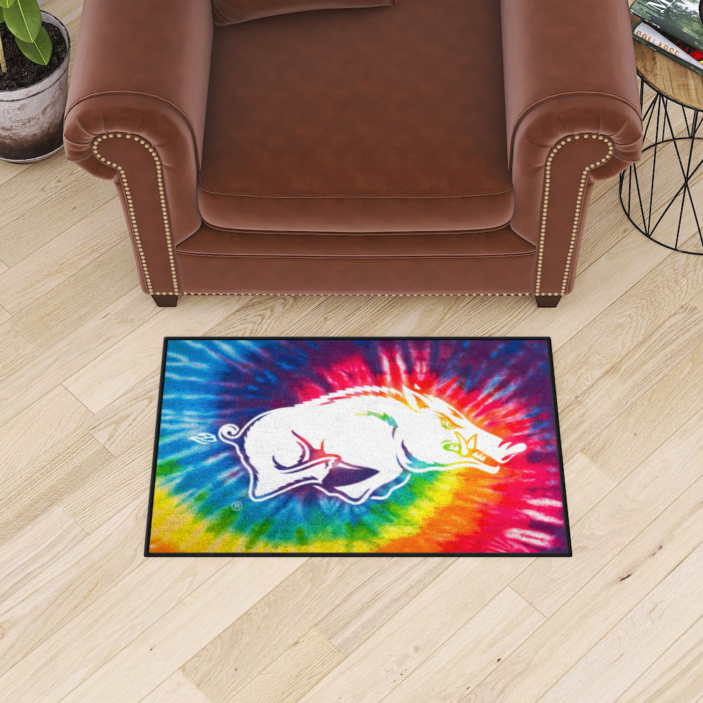 Arkansas Razorbacks TIE-DIE 20 x 30 Starter Floor Mat