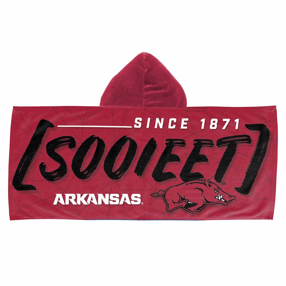 Arkansas Razorbacks Youth Hooded Beach Towel