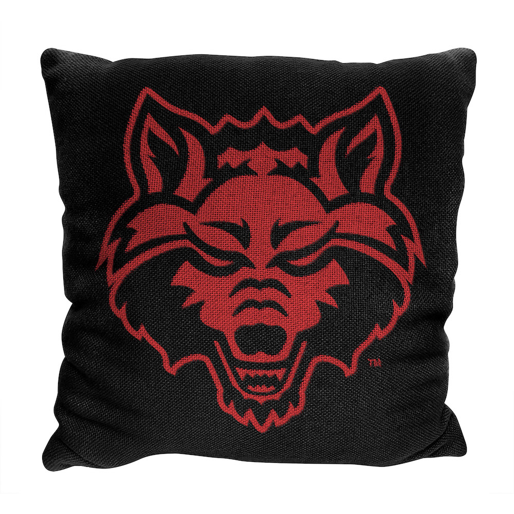 Arkansas State Red Wolves Double Sided INVERT Woven Pillow