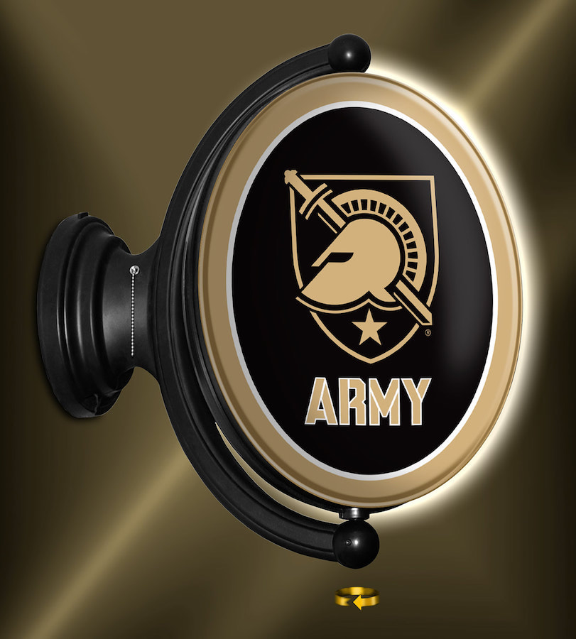 Army Black Knights LED Rotating Wall Sign ~ PRIMARY OVAL