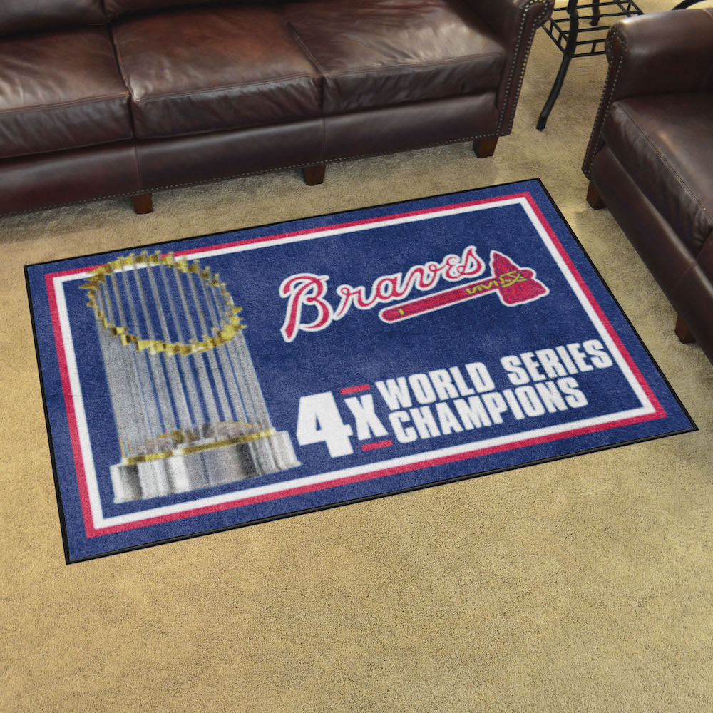 Atlanta Braves 4 x 6 DYNASTY Area Rug