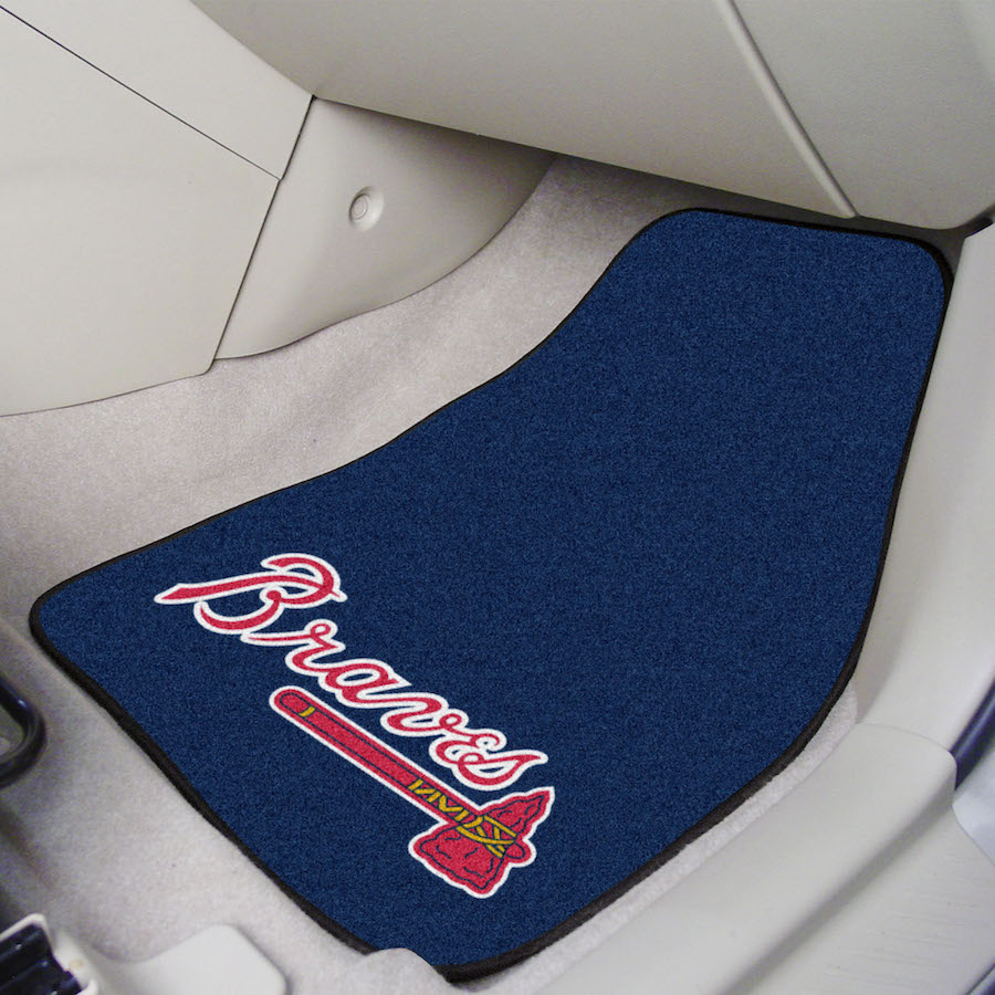 Atlanta Braves ALT LOGO Car Floor Mats 18 x 27 Carpeted-Pair