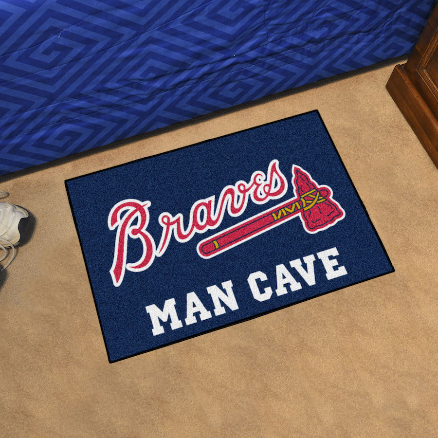 Atlanta Braves ALT LOGO MAN CAVE 20 x 30 STARTER Floor Mat