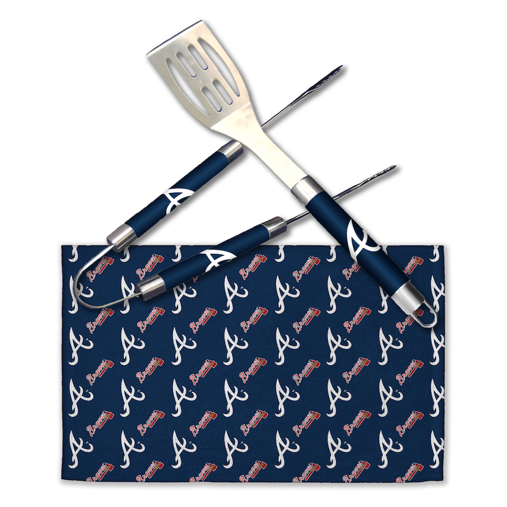 Atlanta Braves 3 Piece BBQ GRILL MASTER set