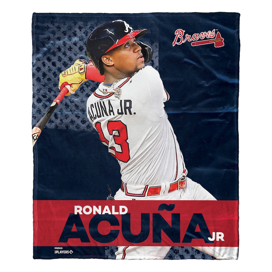 Atlanta Braves Ronald Acuna Jr Silk Touch Throw Blanket 50 x 60