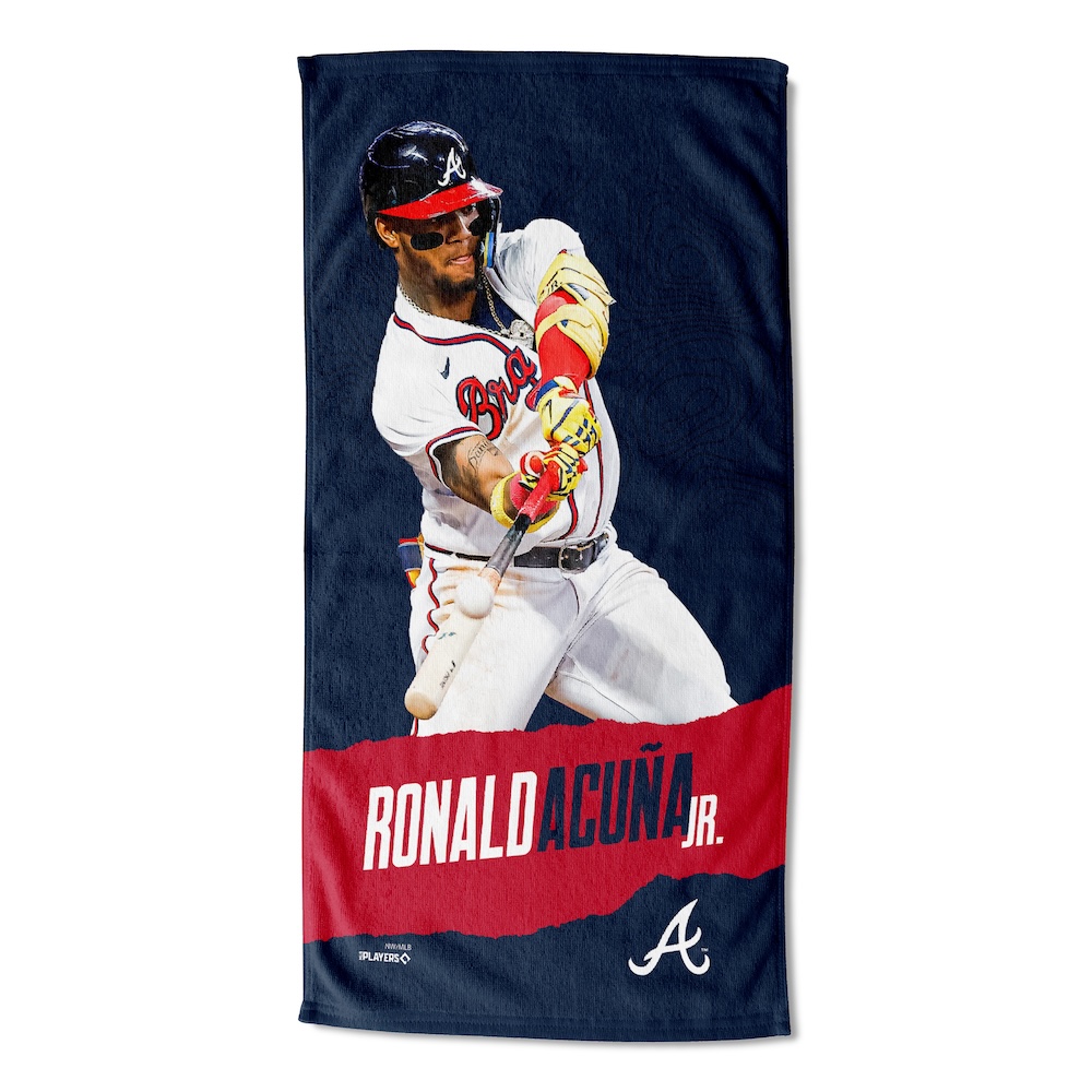 Atlanta Braves Ronald Acuna Jr. 30x60 Beach Towel