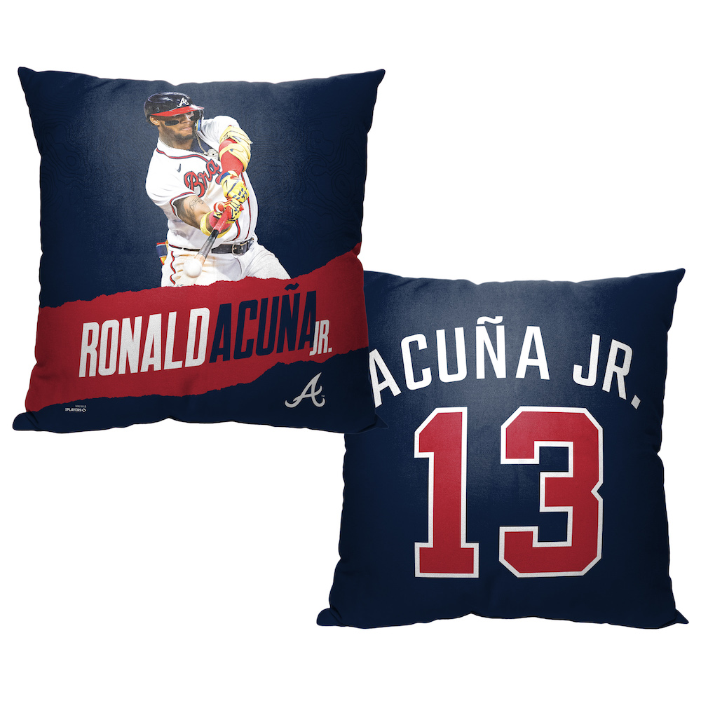 Atlanta Braves Ronald Acuna Jr. Decorative Throw Pillow 18 x 18 inch