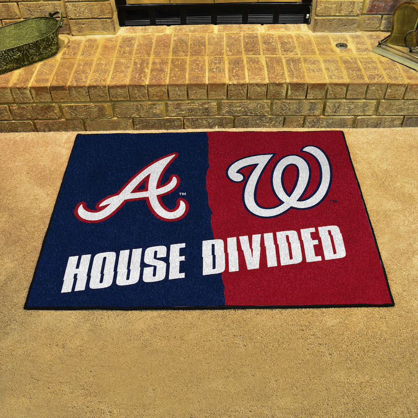MLB House Divided Rivalry Rug Atlanta Braves - Washington Nationals
