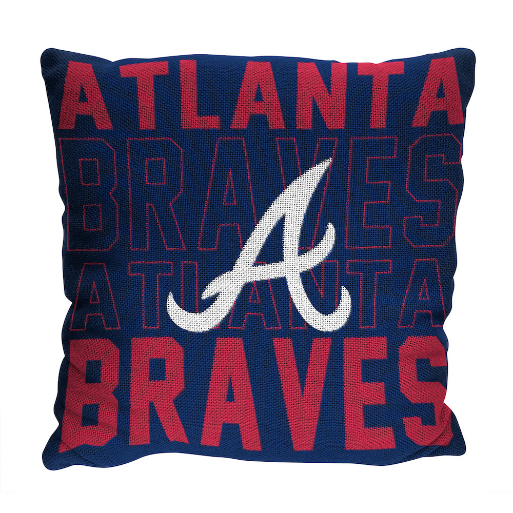 Atlanta Braves Stacked 20 x 20 Woven Pillow