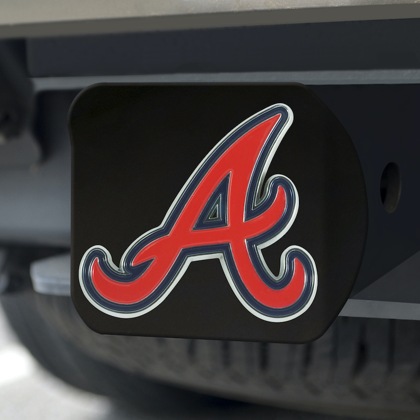 Atlanta Braves Black and Color Trailer Hitch Cover