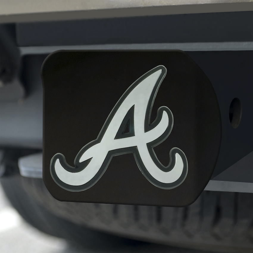 Atlanta Braves BLACK Trailer Hitch Cover