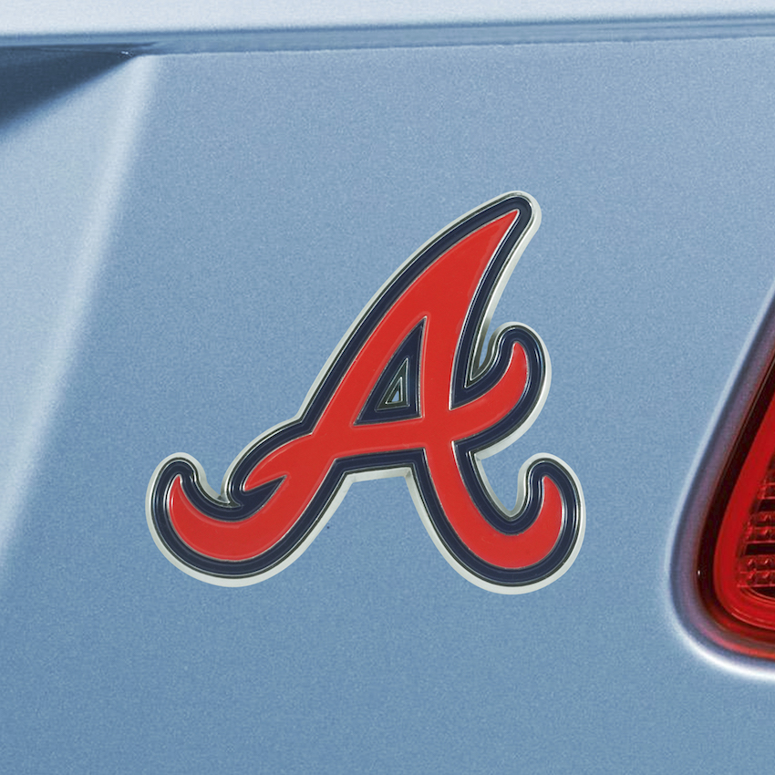 Atlanta Braves Color Metal Auto Emblem