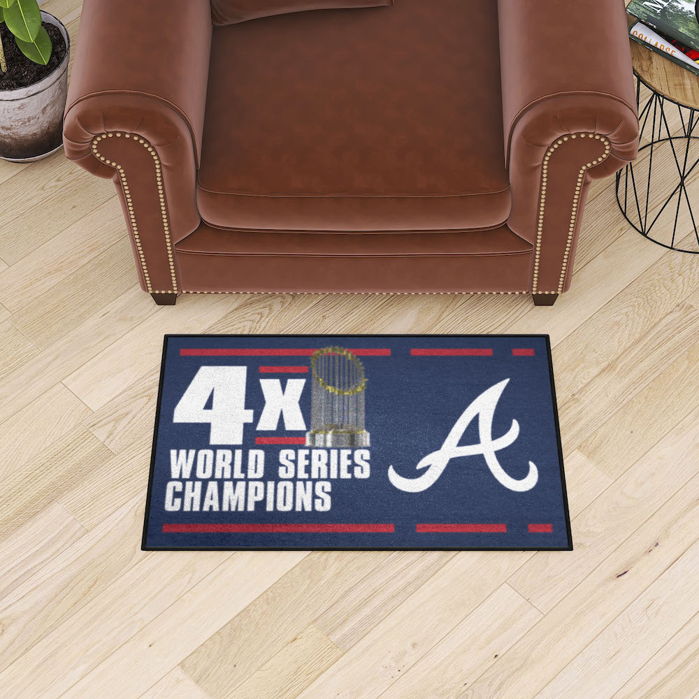 Atlanta Braves DYNASTY Floor Mat - 20 x 30 inch Starter style