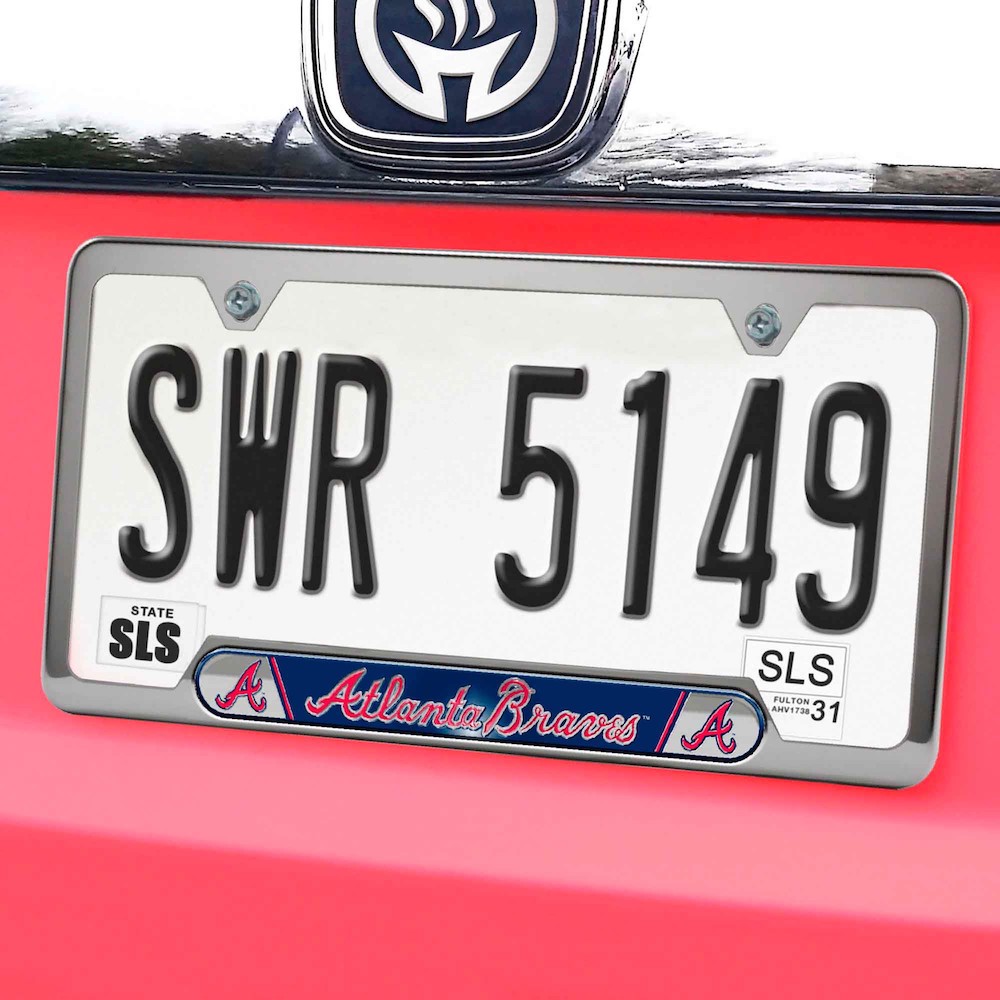 Atlanta Braves Embossed License Plate Frame