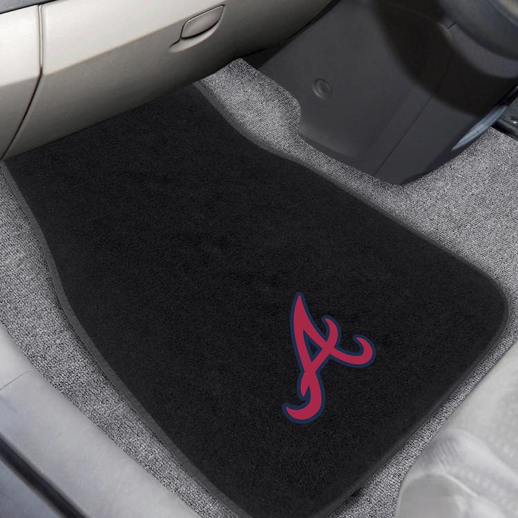 Atlanta Braves Car Floor Mats 17 x 26 Embroidered Pair