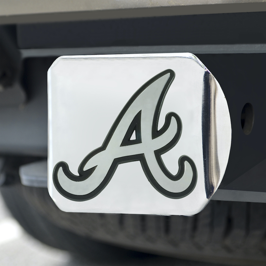 Atlanta Braves Chrome Trailer Hitch Cover