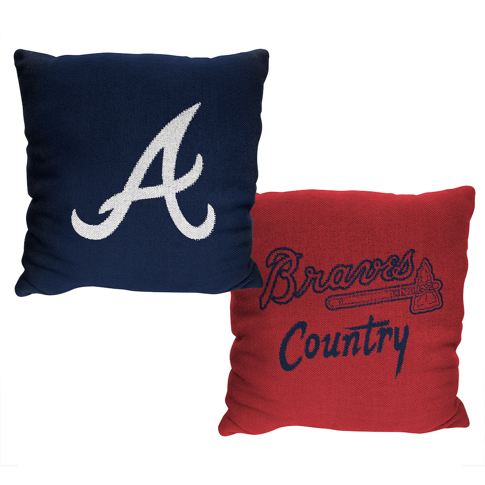 Atlanta Braves Double Sided INVERT Woven Pillow