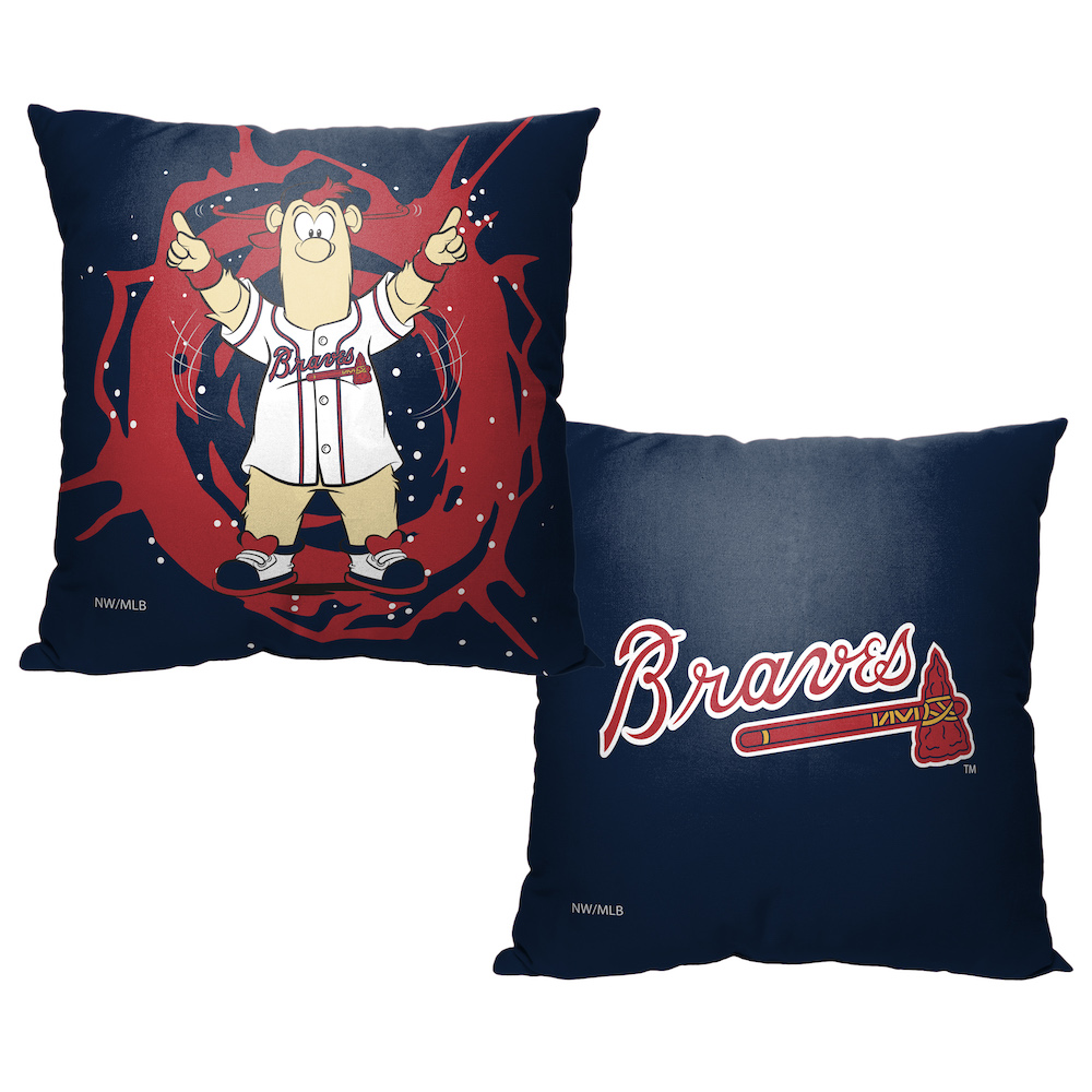 Atlanta Braves MASCOT Decorative Throw Pillow 18 x 18 inch