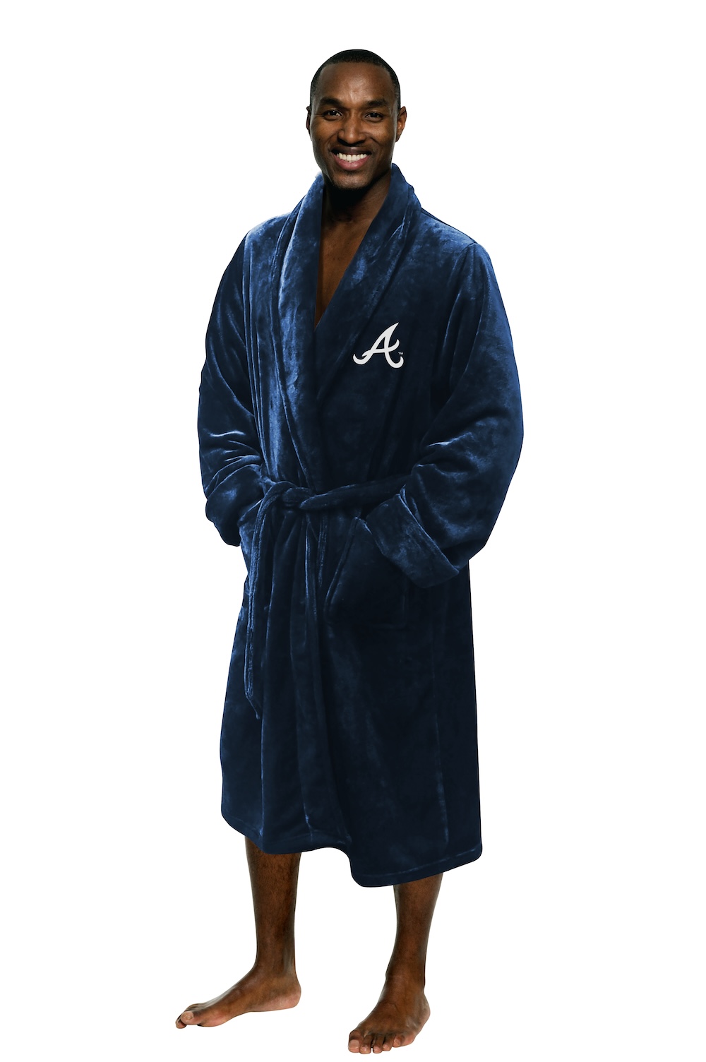 Atlanta Braves Mens Silk Touch Bath Robe (L/XL)