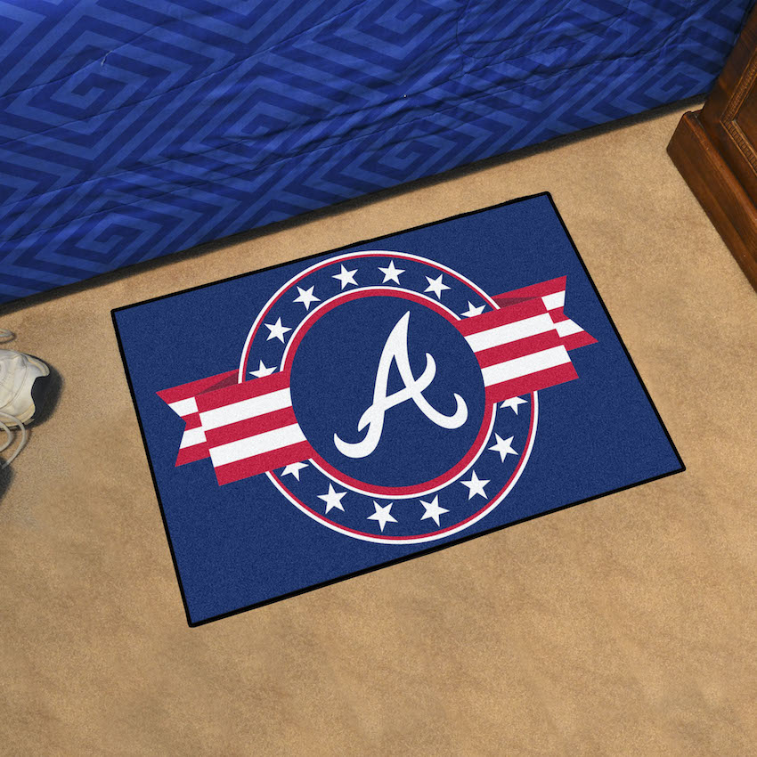 Atlanta Braves 20 x 30 PATRIOTIC Starter Floor Mat