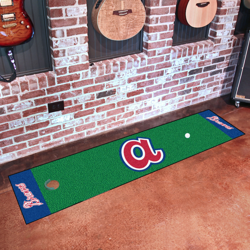 Atlanta Braves MLBCC Vintage 18 x 72 in Putting Green Mat with Throwback Logo