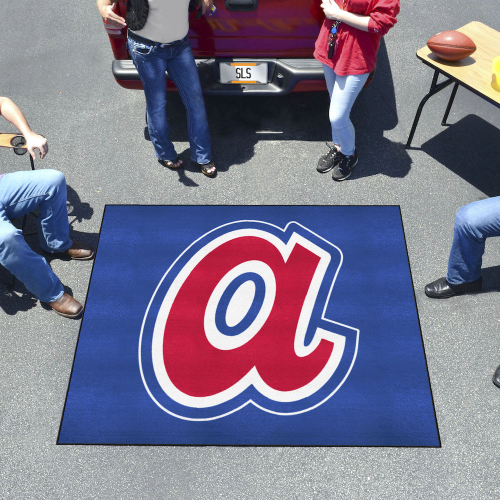 Atlanta Braves MLBCC Vintage TAILGATER 60 x 72 Rug Throwback Logo