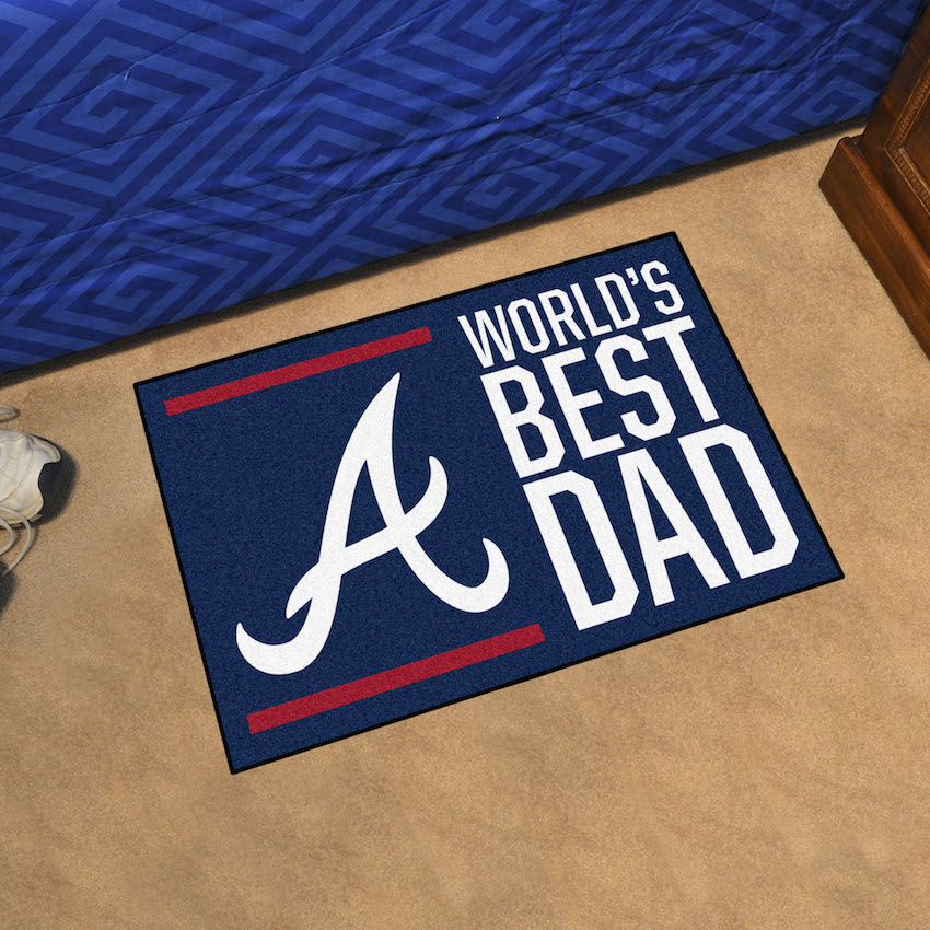 Atlanta Braves 20 x 30 WORLDS BEST DAD Floor Mat