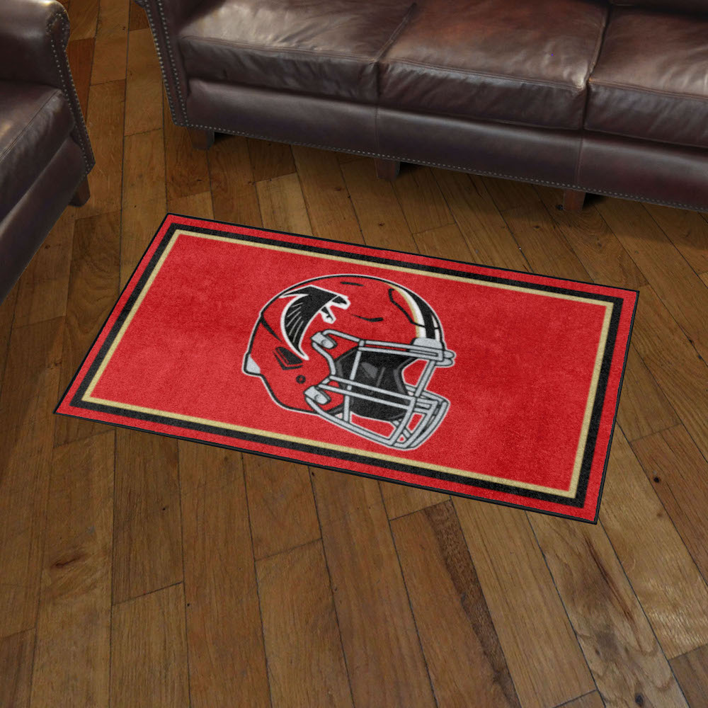 Atlanta Falcons 3x5 Area Rug - Throwback Helmet Logo