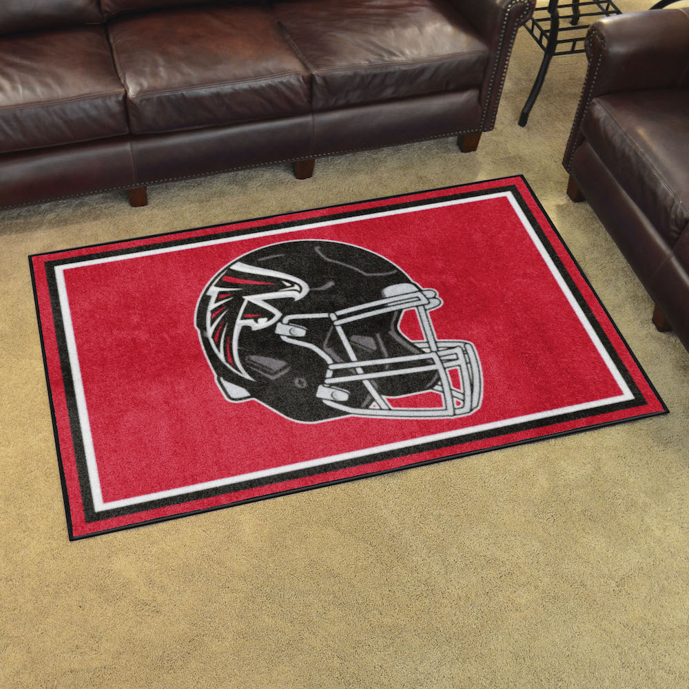 Atlanta Falcons 4x6 Area Rug - Helmet Logo