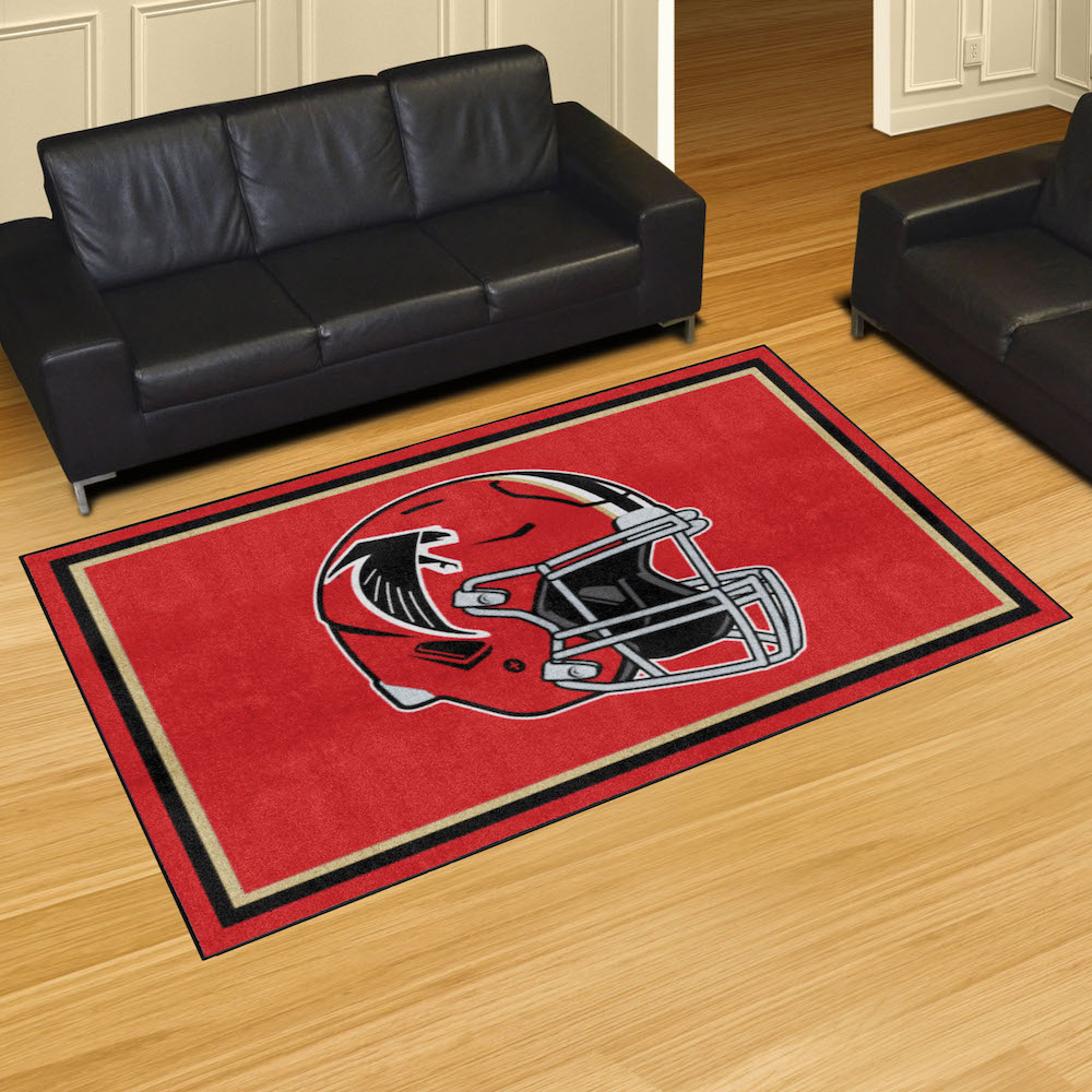 Atlanta Falcons 5x8 Area Rug - Throwback Helmet Logo