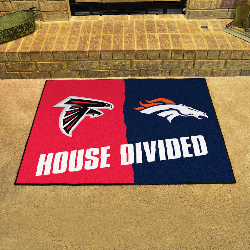 NFL House Divided Rivalry Rug Atlanta Falcons - Denver Broncos