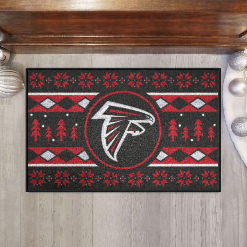 Atlanta Falcons Holiday Sweater Themed 20 x 30 STARTER Floor Mat