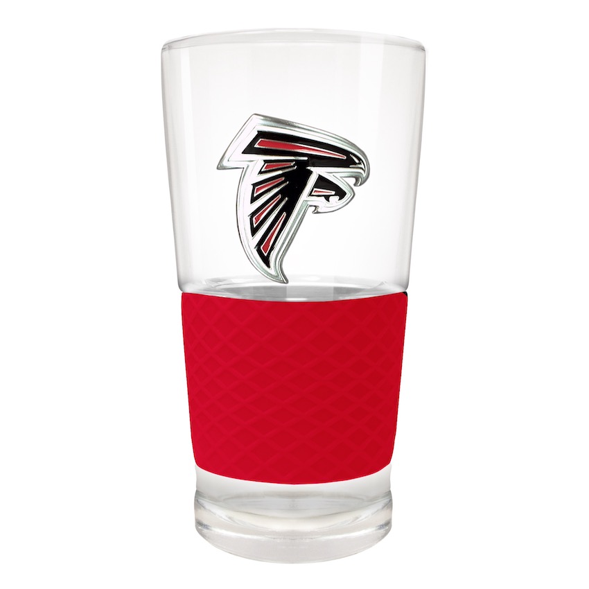 Atlanta Falcons 22 oz Pilsner Glass with Silicone Grip