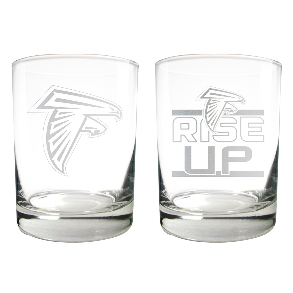 Atlanta Falcons 2pc Rocks Glass Set