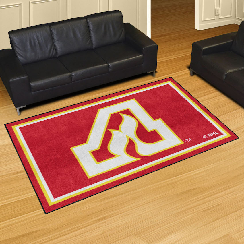 Atlanta Flames Vintage 5x8 Area Rug - Throwback Logo