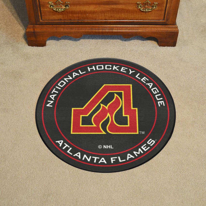 Atlanta Flames Vintage Puck Mat - Throwback Logo