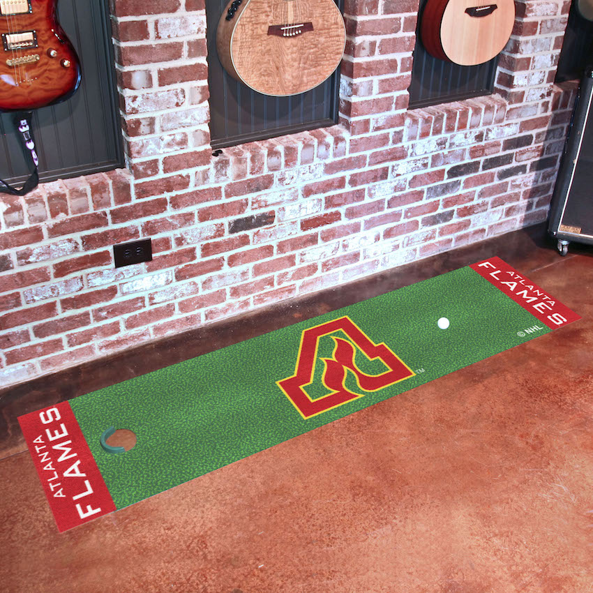 Atlanta Flames Vintage 18 x 72 in Putting Green Mat with Throwback Logo