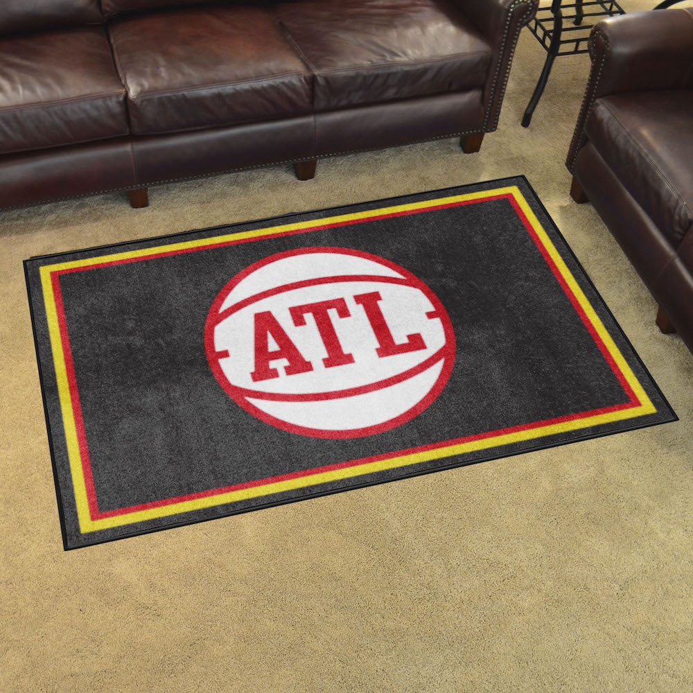 Atlanta Hawks 4x6 Area Rug - 2nd Logo