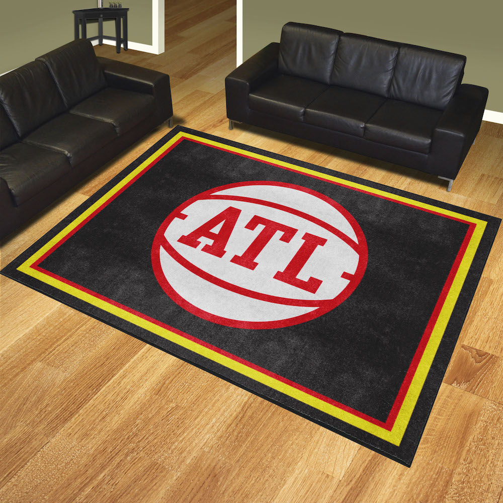 Atlanta Hawks Ultra Plush 8x10 Area Rug - 2nd Logo