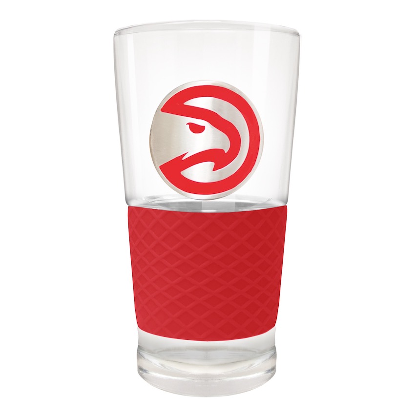 Atlanta Hawks 22 oz Pilsner Glass with Silicone Grip