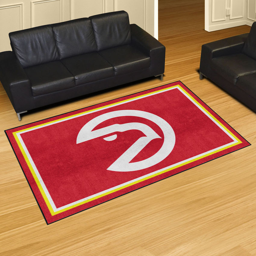 Atlanta Hawks Vintage 5x8 Area Rug - Throwback Logo