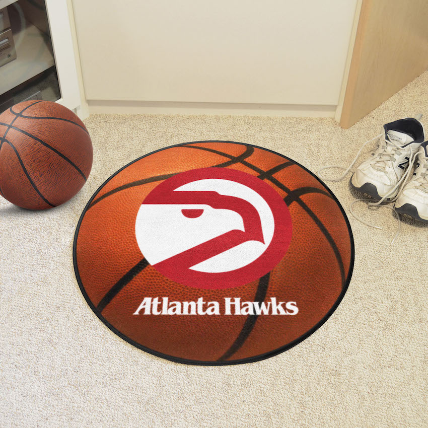 Atlanta Hawks Vintage Basketball Mat - Throwback Logo