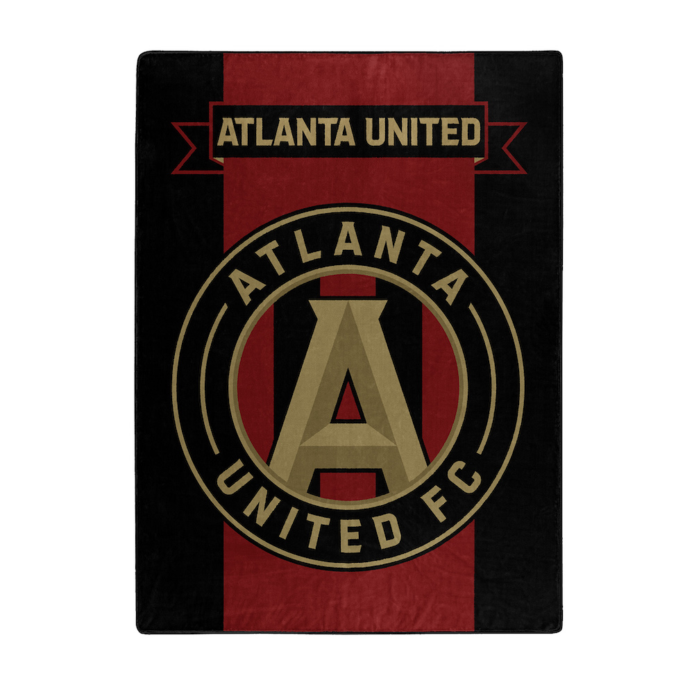 Atlanta United Large Plush Fleece Raschel Blanket 60 x 80