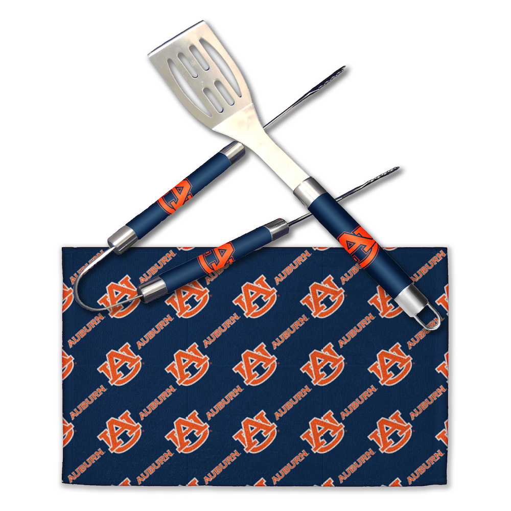 Auburn Tigers 3 Piece BBQ GRILL MASTER set