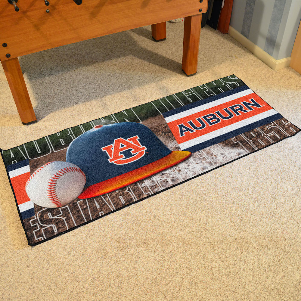 Auburn Tigers 30 x 72 Baseball Carpet Runner