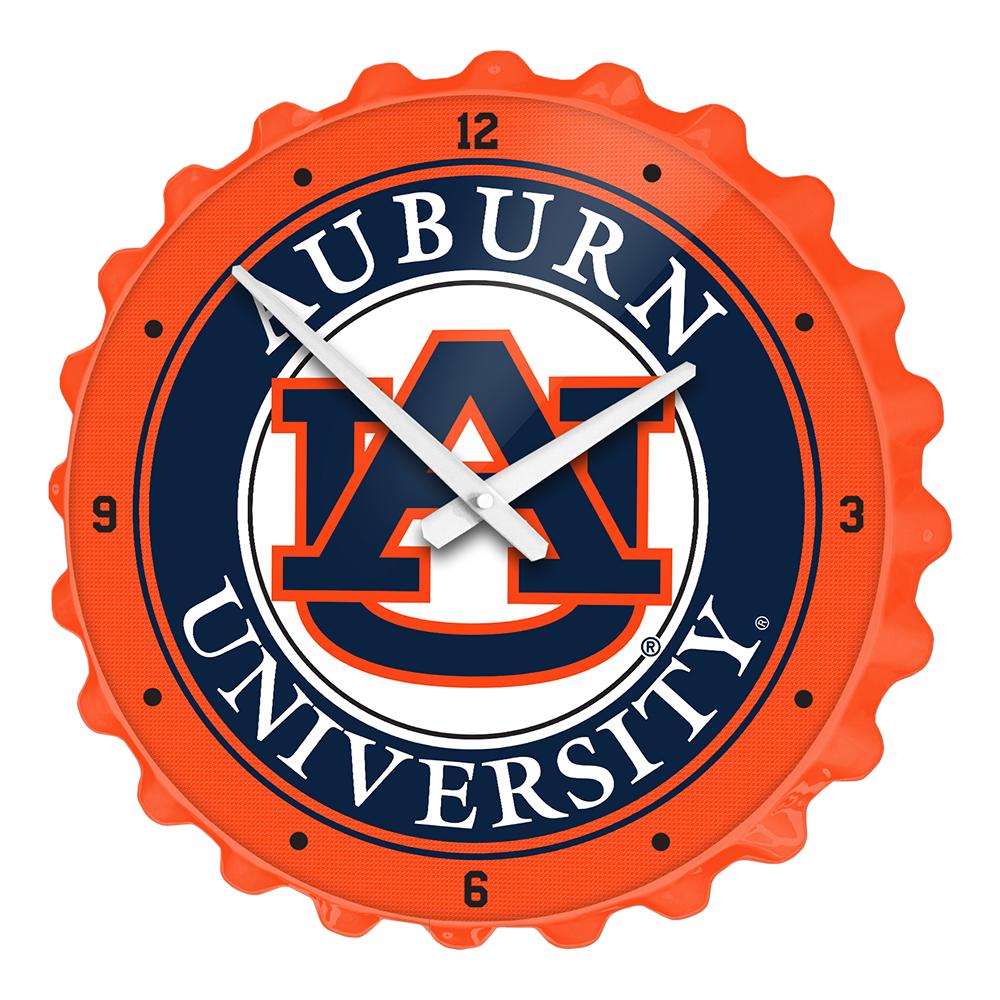 Auburn Tigers Bottle Cap Wall Clock