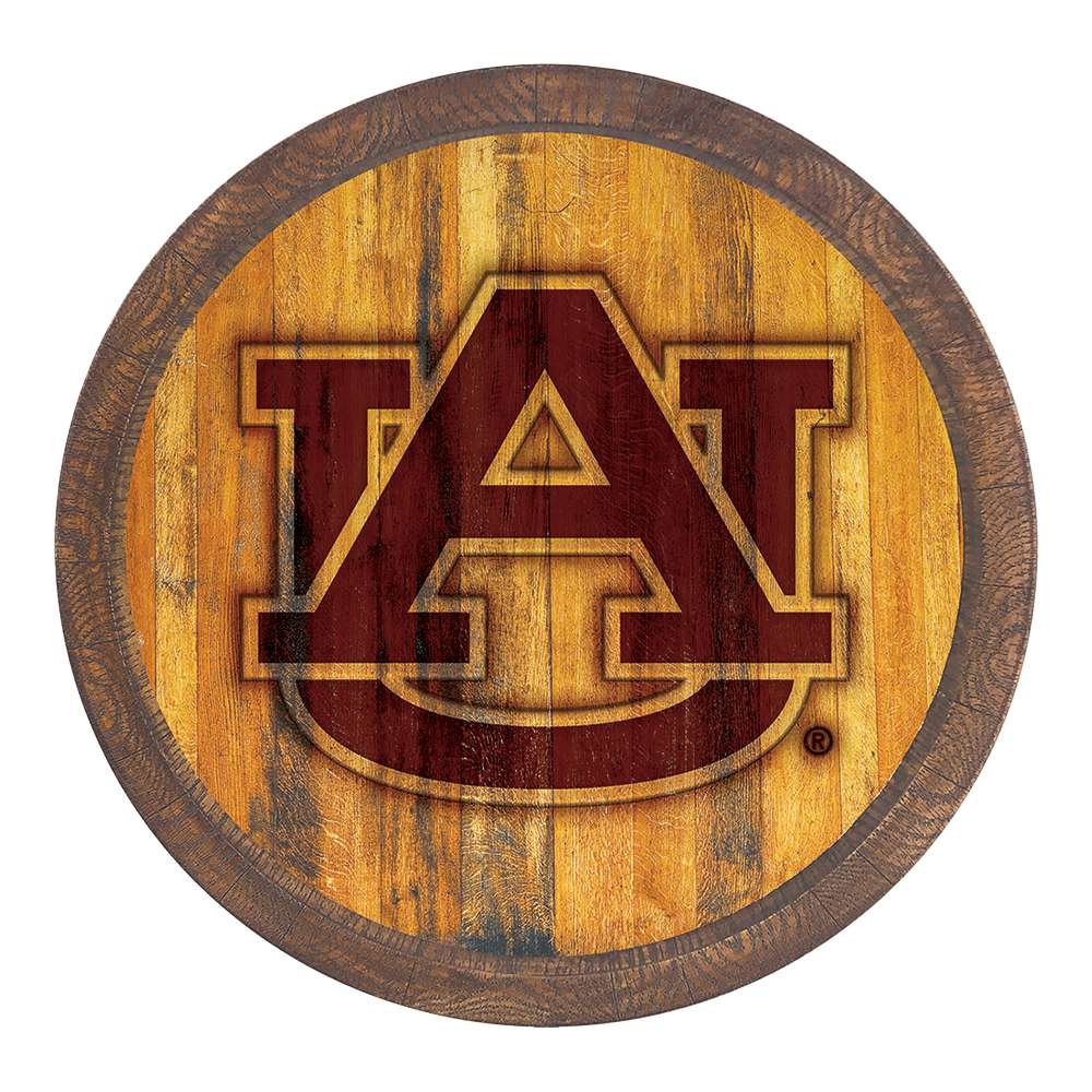 Auburn Tigers Branded FAUX Barrel Top Sign